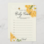 Carte de jeu Honey Bee Devine la Nourriture pour B (Devant / Derrière)