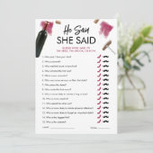 Carte de jeu "Il a dit, elle a dit" Vin Enterremen (Debout devant)