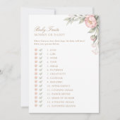 Carte de jeu imprimable pour bébé en fleurs Traits (Devant)
