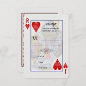 Carte de jeu King Queen RSVP (Devant / Derrière)