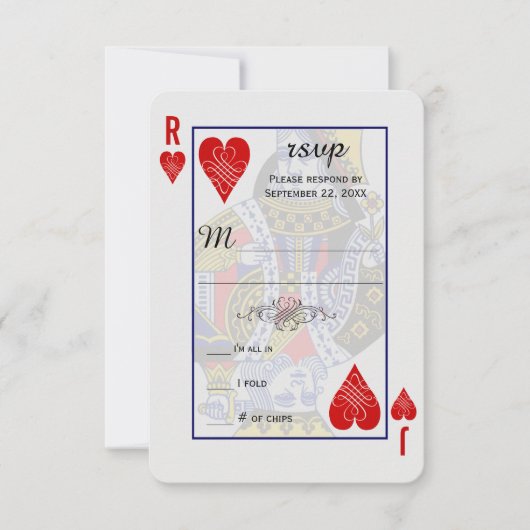 Carte de jeu King Queen RSVP (Devant)