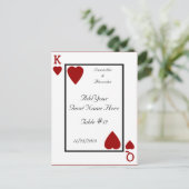 Carte de jeu King/Queen Table Place Cartes (Debout devant)