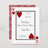 Carte de jeu King/Queen Table Place Cartes (Devant / Derrière)