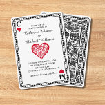 Carte de jeu Las Vegas Casino Mariage Monogramme<br><div class="desc">Introduire le faire-part de mariage parfait pour ceux qui recherchent quelque chose d'unique et ludique! Notre invitation inspirée de la carte de jeu est parfaite pour un mariage Las Vegas ou un mariage à thème casino. Cette invitation a été conçue pour ressembler à une carte de jeu classique. L'avant de...</div>