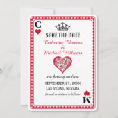 Carte de jeu Las Vegas Casino Mariage Monogramme (Devant)
