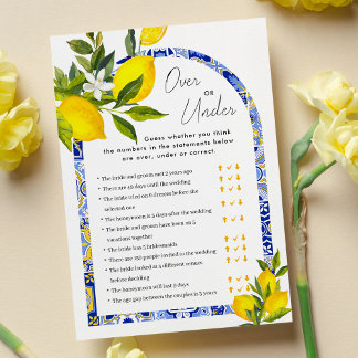 Carte de jeu Lemon Boho Over or Under Fête des mar
