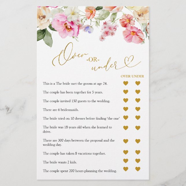 Carte de jeu Love In Bloom Over ou Under (Devant)