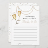 Carte de jeu Mariage de perles de mémoire préférée (Devant / Derrière)