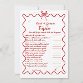 Carte de jeu Mariée et Trivia Groom italienne tiré (Devant)