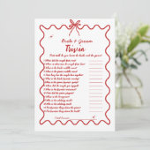 Carte de jeu Mariée et Trivia Groom italienne tiré (Debout devant)