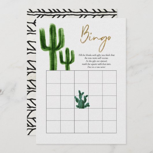 Carte de jeu mexicaine Cactus (Devant / Derrière)