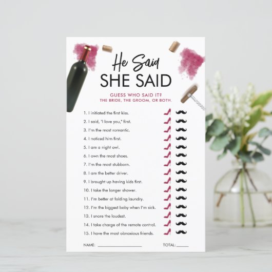 Carte de jeu Modern Wine - He Said She Said (Debout devant)