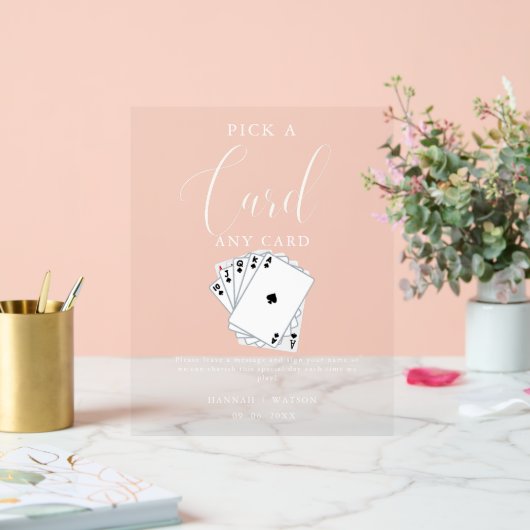 Carte de jeu moderne Mariage Livre d'or Signe (Mariage)