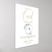 Carte de jeu moderne Mariage Livre d'or Signe (Poser)