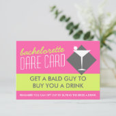 Carte de jeu moderne Retro Bachelorette DARE (Debout devant)