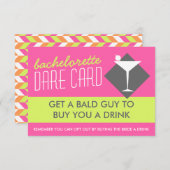 Carte de jeu moderne Retro Bachelorette DARE (Devant / Derrière)