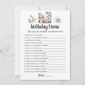 Carte de jeu modifiable pour l'anniversaire Trivia (Devant)