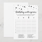 Carte de jeu modifiable pour Scattergories d'anniv (Devant / Derrière)