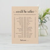 Carte de jeu modifiable pour 'Would He Rather' pou (Debout devant)
