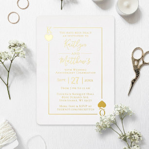 Carte de jeu Monogramme 50e anniversaire de Mariag