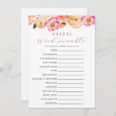 Carte de jeu Mot d'arbuste Fleur d'agrumes (Devant / Derrière)