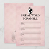 Carte de jeu Mot de Fête des mariées victorienne (Devant / Derrière)