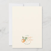 Carte de jeu Orange Citrus Little Cutie Baby Bingo (Dos)