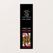 Carte de jeu Ornate Queen Red Hearts Noir (Extérieur déplié)