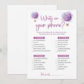 Carte de jeu Papillons Lilas Qu'est-ce que vous av (Devant / Derrière)