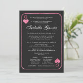 Carte de jeu Parties scintillant rose | Las Vegas (Debout devant)