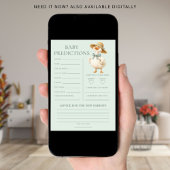 Carte de jeu pour Baby Shower avec prédictions de