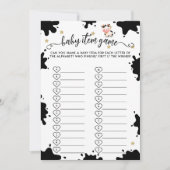 Carte de jeu pour Baby shower bébé Saint-Vache (Devant)