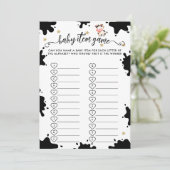 Carte de jeu pour Baby shower bébé Saint-Vache (Debout devant)