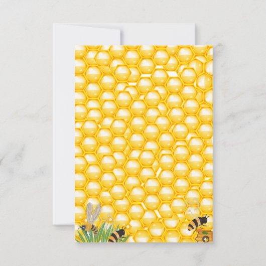 Carte de jeu pour Baby Shower Bumble Bee Old Wives (Dos)