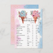 Carte de jeu pour Baby Shower - Crème Glacée et Di (Devant / Derrière)