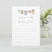 Carte de jeu pour Baby Shower de Nourriture pour B (Debout devant)