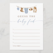 Carte de jeu pour Baby Shower de Nourriture pour B (Devant)