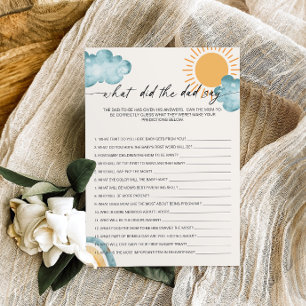 Carte de jeu pour Baby Shower « Qu'est-ce que papa