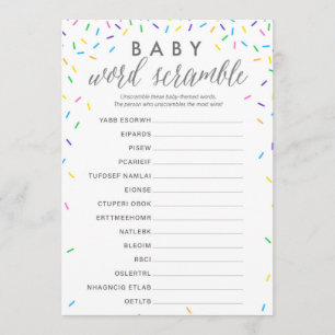 Carte de jeu pour bébé Word Scramble Douche - Spri