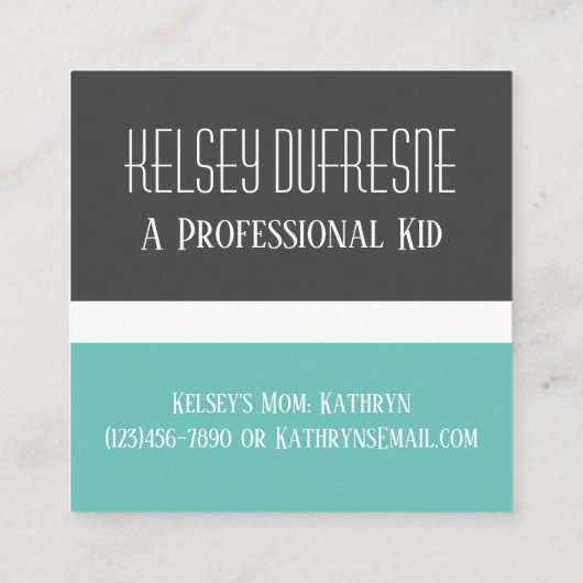 Carte de jeu pour enfants moderne (Dos)