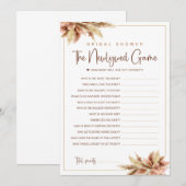 Carte de jeu pour la douche de mariée des jeunes m (Devant / Derrière)