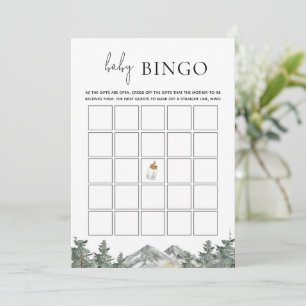 Carte de jeu pour le Baby shower d'hiver