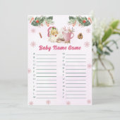 Carte de jeu pour le nom de bébé du Père Noël aux  (Debout devant)