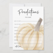 Carte de jeu Prédictions de Baby shower d'automne (Devant)