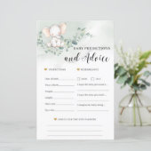 Carte de jeu prédictions et conseils pour bébé élé (Debout devant)