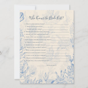 Carte de jeu Qui sait qui est la mariée