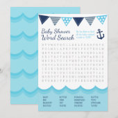 Carte de jeu Recherche de mot pour bébé marin (Devant / Derrière)