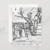 Carte de jeu représentant les immigrants arrivant (Devant / Derrière)