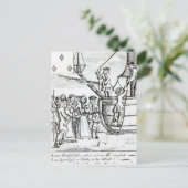 Carte de jeu représentant les immigrants arrivant (Debout devant)