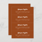 Carte de jeu Retro Stylish Burnt Orange Diaper Raf (Devant / Derrière)